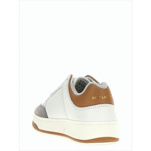 Saint Laurent Perforated White Calf Leather Sneakers - NWT - Picture 3 of 4